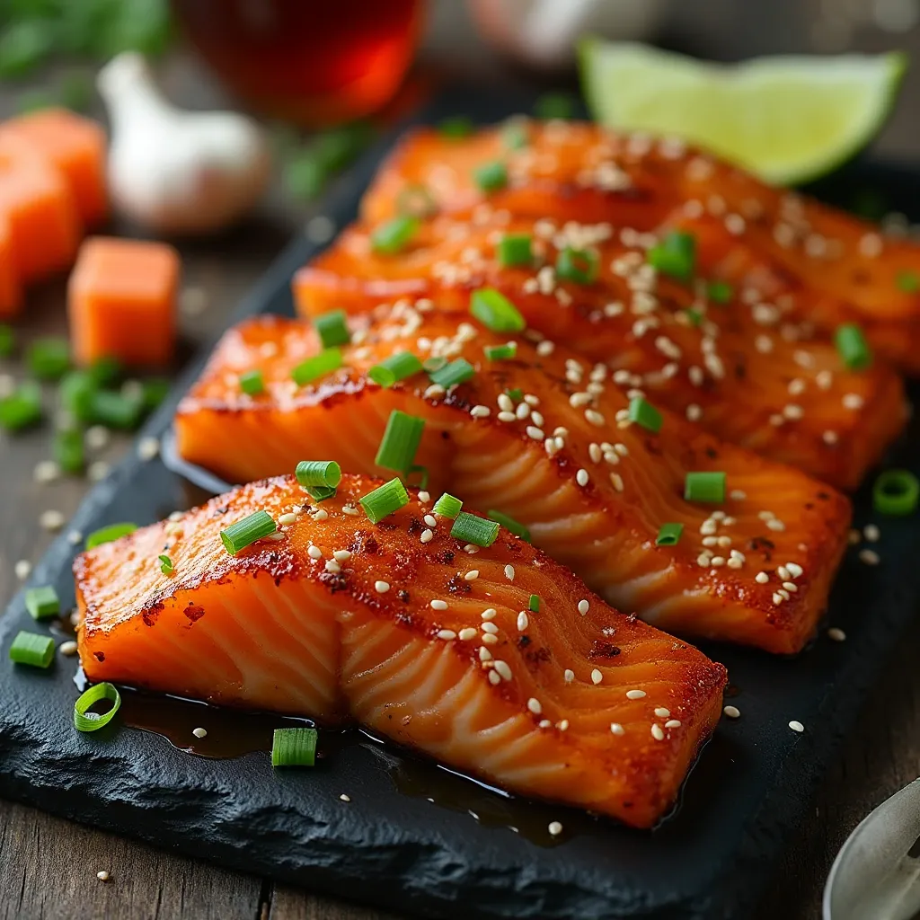 Crispy Honey Garlic Salmon Bites