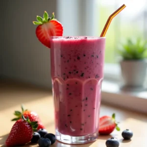 strawberry blueberry smoothie