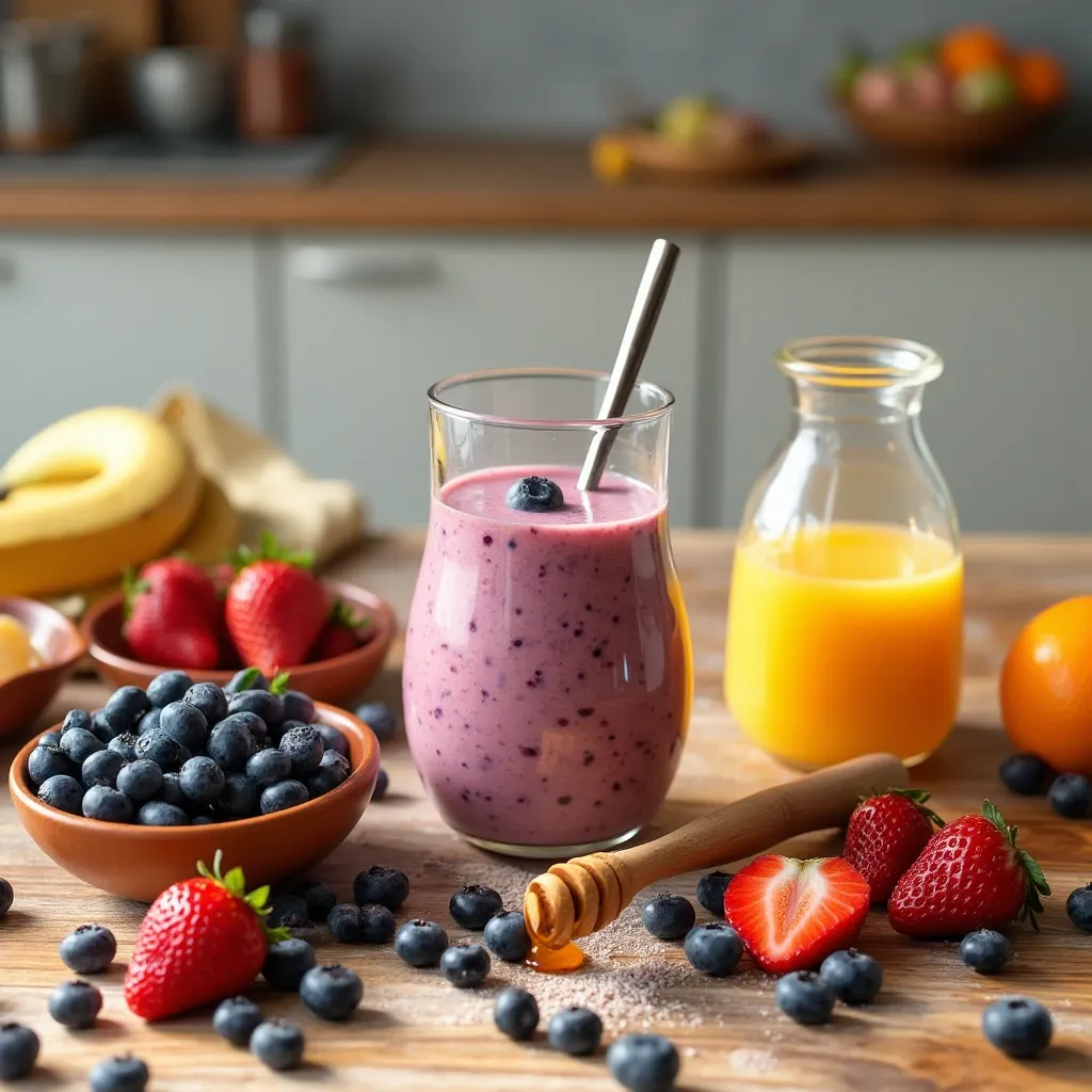 strawberry blueberry smoothie
